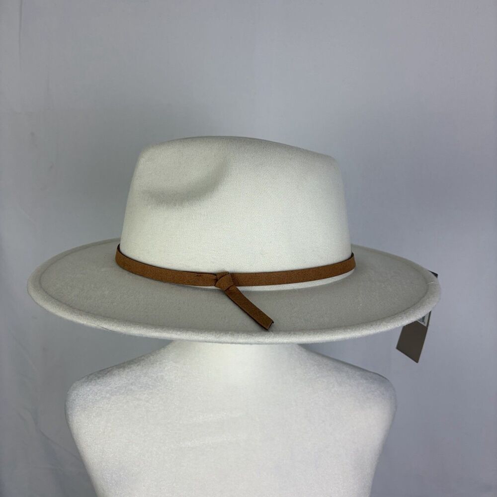 Crown Vintage Hat Women's Creme Ivory Modern Boho Fedora Rancher NWT - Picture 4 of 8